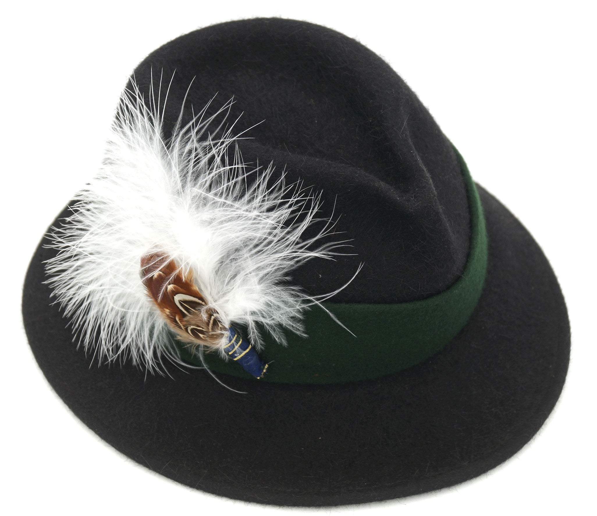 Gänseflaum mit Fasan-Kirchenfensterfedern Hutgesteck