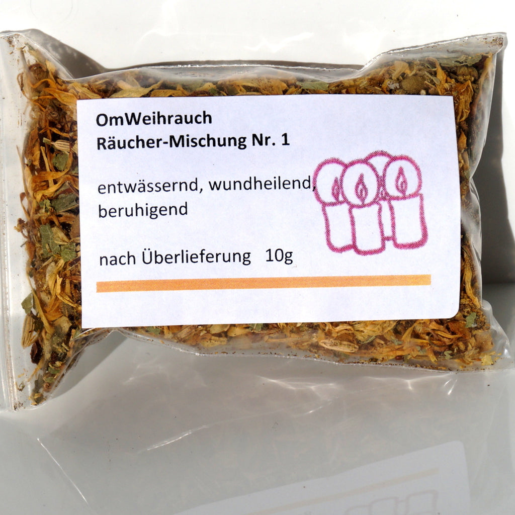 OmWeihrauch Räuchermischung Nr. 1 – Beruhigend, entwässernd & wundheilend (10g)