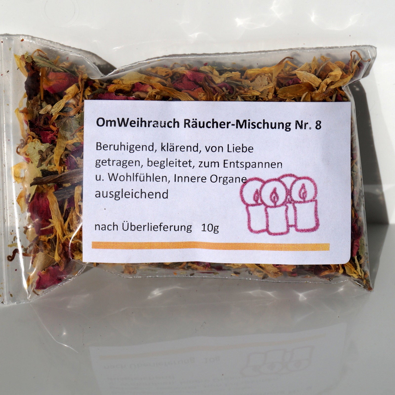OmWeihrauch Räuchermischung Nr. 8 – Beruhigend, klärend & liebevoll begleitend (10g)