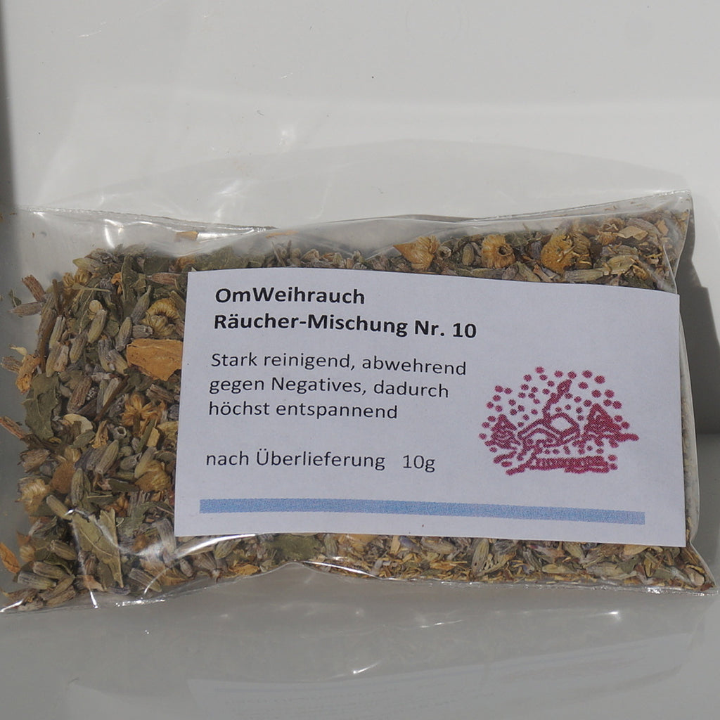 OmWeihrauch Räuchermischung Nr. 10 – Starke Reinigung & Schutz (10g)