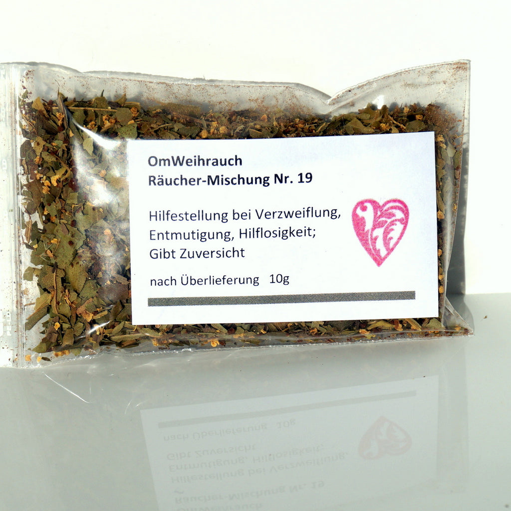 OmWeihrauch Räuchermischung Nr. 19 – Zuversicht, Stärke & innere Balance (10g)