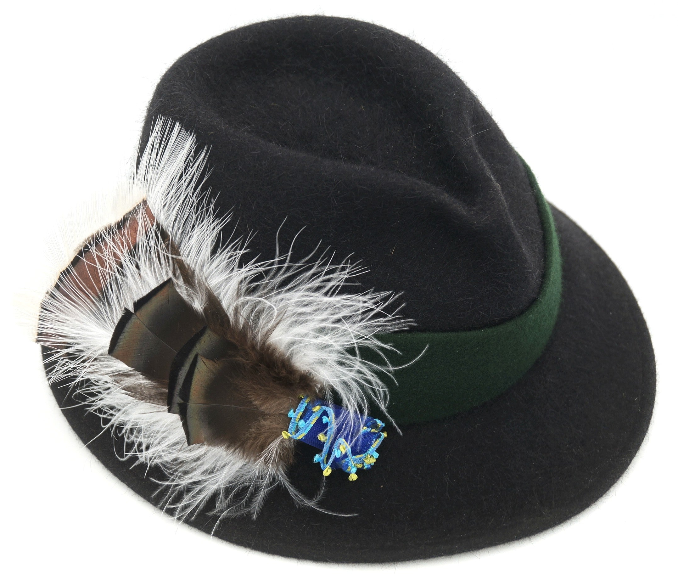 Truthahnfedern mit Gänseflaum Hutgesteck